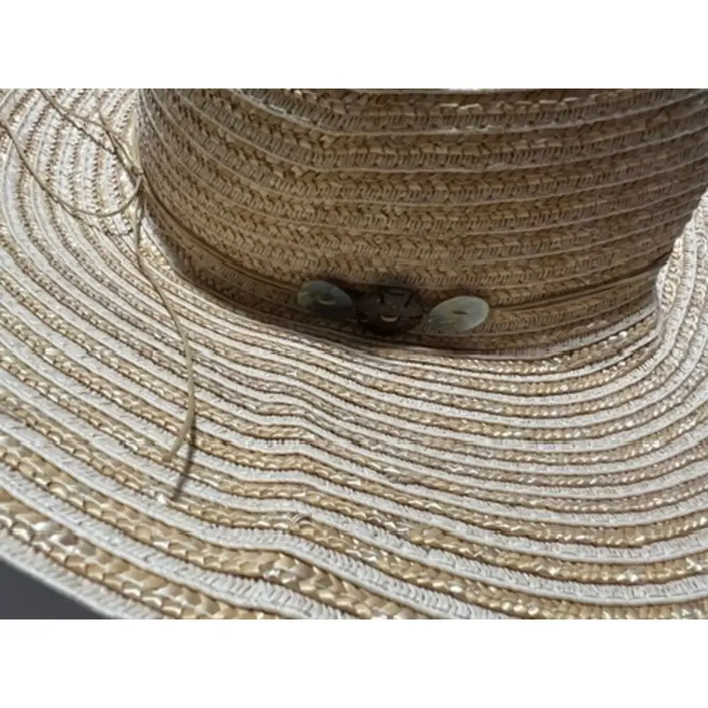 C.C Exclusives Women's Wide Brim Straw Sun Hat Beige Natural One Size Boho